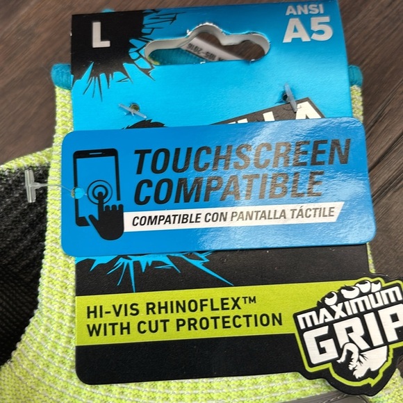 Gorilla Grip Hi-VIS Rhinoflex cut protection, max grip touch screen compatible - Picture 2 of 7